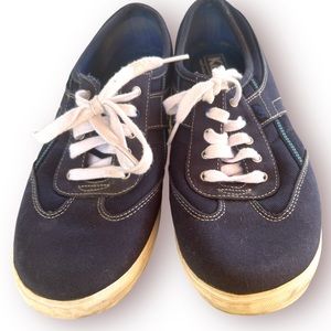 Keds Women’s Blue Canvas Ortholite Craze T-Toe Navy Comfort Sneakers Size 6 EUC